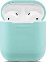 Apple AirPods - Siliconen Hoesje Case Cover - Geschikt voor AirPods 1/2 - Kleur Turquoise