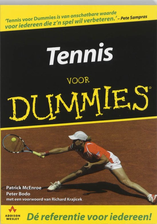Cover van het boek 'Tennis voor Dummies' van P. Bodo en Patrick MacEnroe