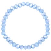 Facet Armband - Lavender Blue - Pearl Shine - 6mm