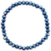 Facet Armband - Peacoat Blue - Pearl Shine - 6mm
