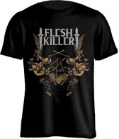 Fleshkiller Heren Tshirt -L- Band Logo Zwart