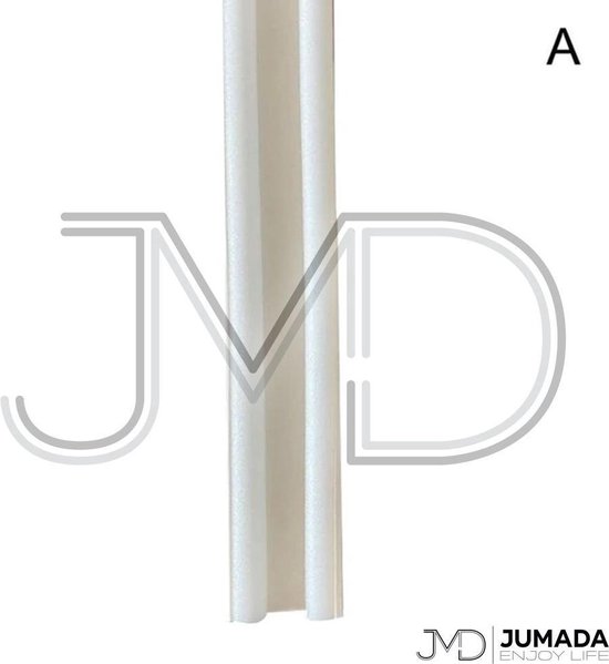 Jumada's Tochtrol Deurstopper - Binnen - Tochtstopper - Deurklem - Tochtstrips Voor Ramen En Deuren - Met Gratis Mondmasker Houders - Tochtstrip - Zelfklevend - 93 cm - Wit