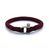 Stan roodzwarte touw armband