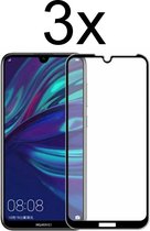 Beschermglas Huawei Y6 2019 Screenprotector - Huawei Y6 2019 Screen Protector Glas - Full cover - 3 stuks