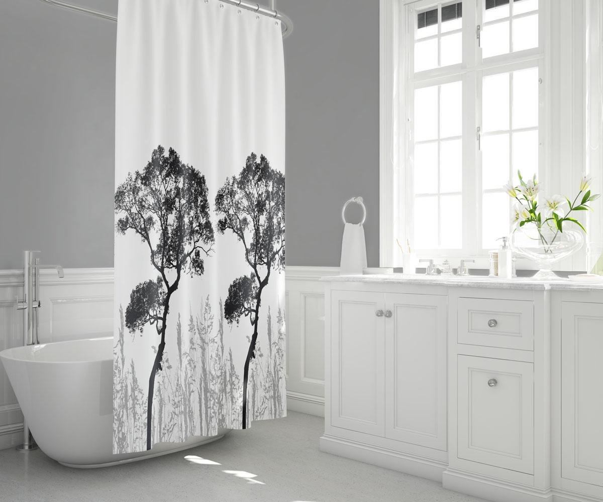 Zethome Douchegordijn 240x200 cm Extra Breed Wit Waterdicht