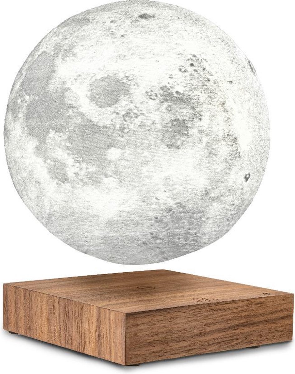 Gingko Smart Moon Lamp Notenhout 3D Luxe zwevende maanlamp