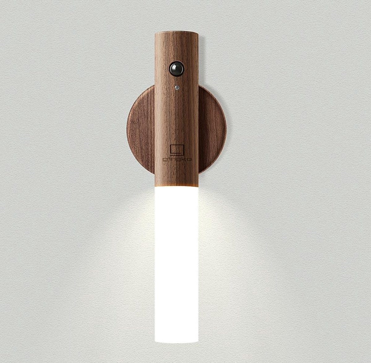 Gingko - Smart Baton Lamp - notenhout - oplaadbaar - sensor