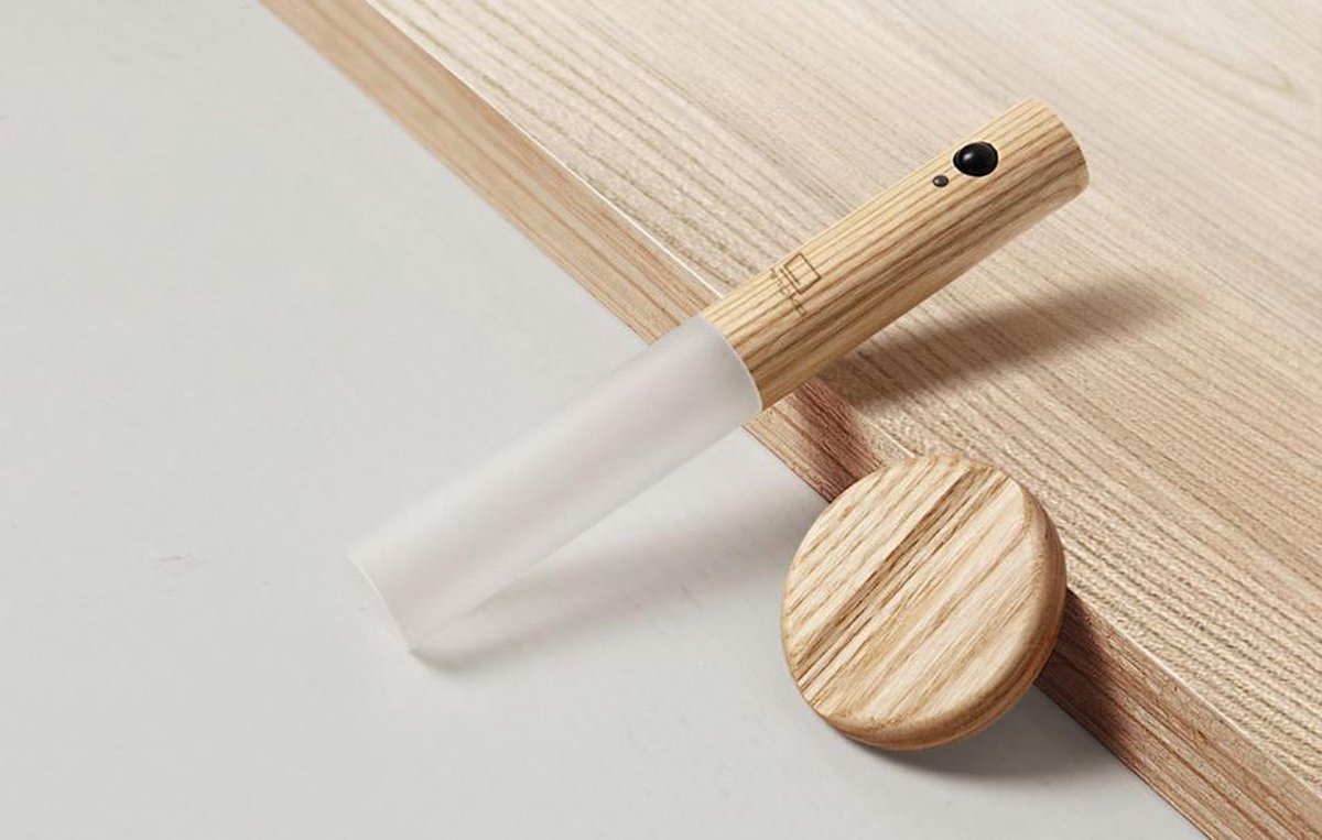 Gingko - Smart Baton Lamp - hout witte es - oplaadbaar - sensor