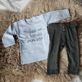 MM Baby pakje cadeau geboorte jongen set met tekst oma aanstaande zwanger kledingset pasgeboren unisex Bodysuit | Huispakje | Kraamkado | Gift Set babyset kraamcadeau  babygeschenk