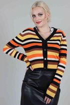 Voodoo Vixen Cardigan -M- Sweet Candy Corn Stripe Multicolours