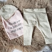 MM Baby pakje cadeau geboorte meisje set met tekst liefste papa aanstaande zwanger kledingset pasgeboren unisex Bodysuit | Huispakje | Kraamkado | Gift Set babyset kraamcadeau  bab