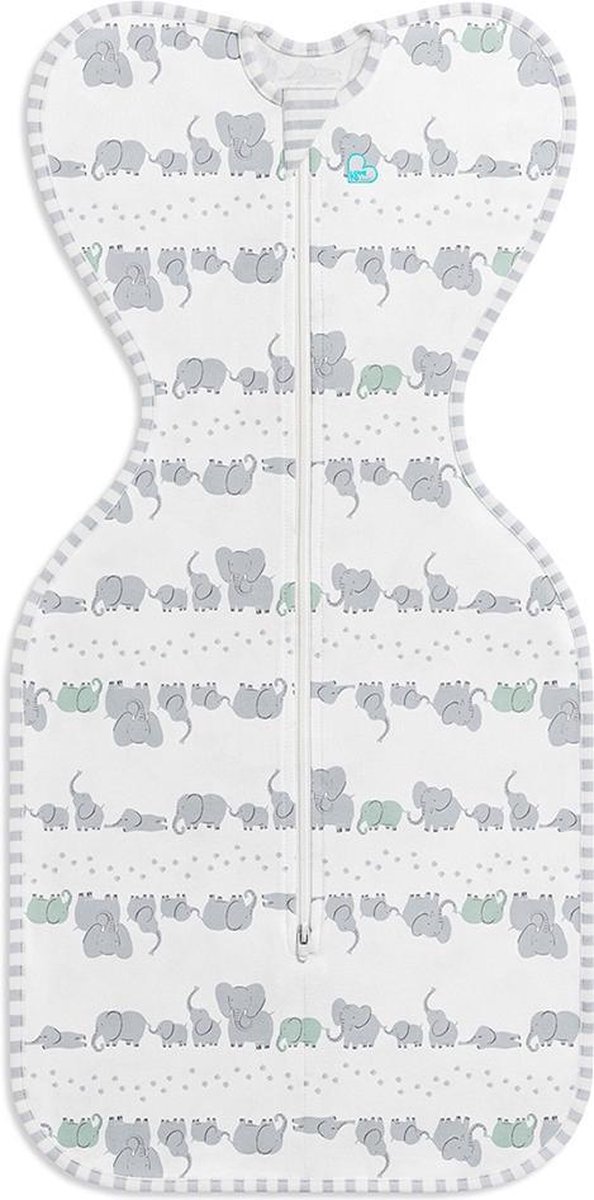 Love to Dream™ Babyslaapzak Swaddle Up™ - Inbakeren - Baby 3-6 maanden - 6-8.5 kg - Zomer - Elephant Love to Dream™ Babyslaapzak Swaddle Up™ - Inbakeren - Baby 3-6 maanden - 6-8.5 kg - Zomer - Elephant