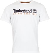 Timberland T-shirt - Mannen - wit/donker blauw/oranje