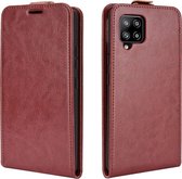 Mobigear Telefoonhoesje geschikt voor Samsung Galaxy A42 Hoesje | Mobigear Flipcase | Pasjeshouder voor 1 Pasje | Telefoonhoesje voor Pinpas / OV Kaart / Rijbewijs - Bruin