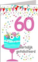 Verjaardagskaart 60 jaar vrouw