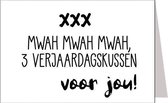 Verjaardagskaart verjaardagskussen voor jou!