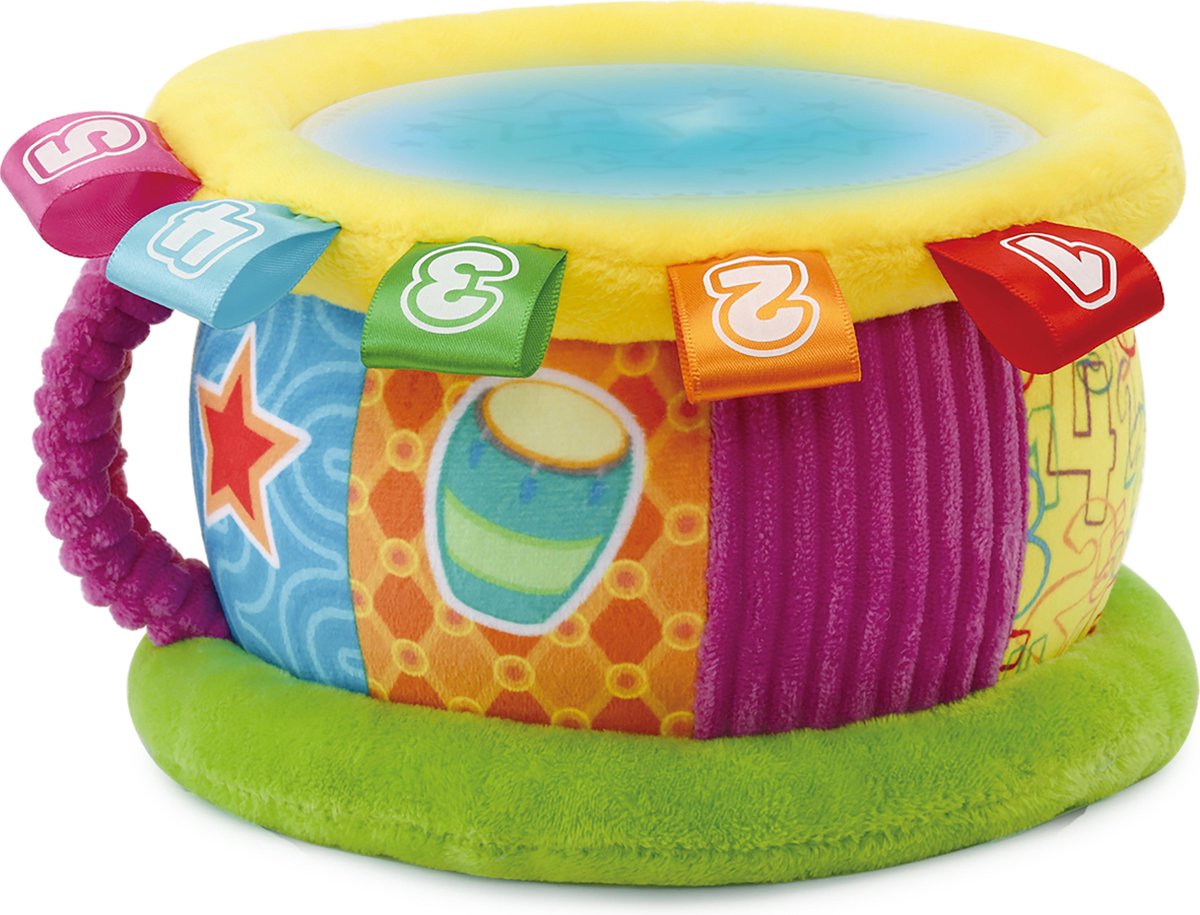 VTech Baby Pluchen Lichtjestrommel - Educatief Babyspeelgoed - Cijfers en Kleuren - Cadeau - Van 6 tot 36 Maanden
