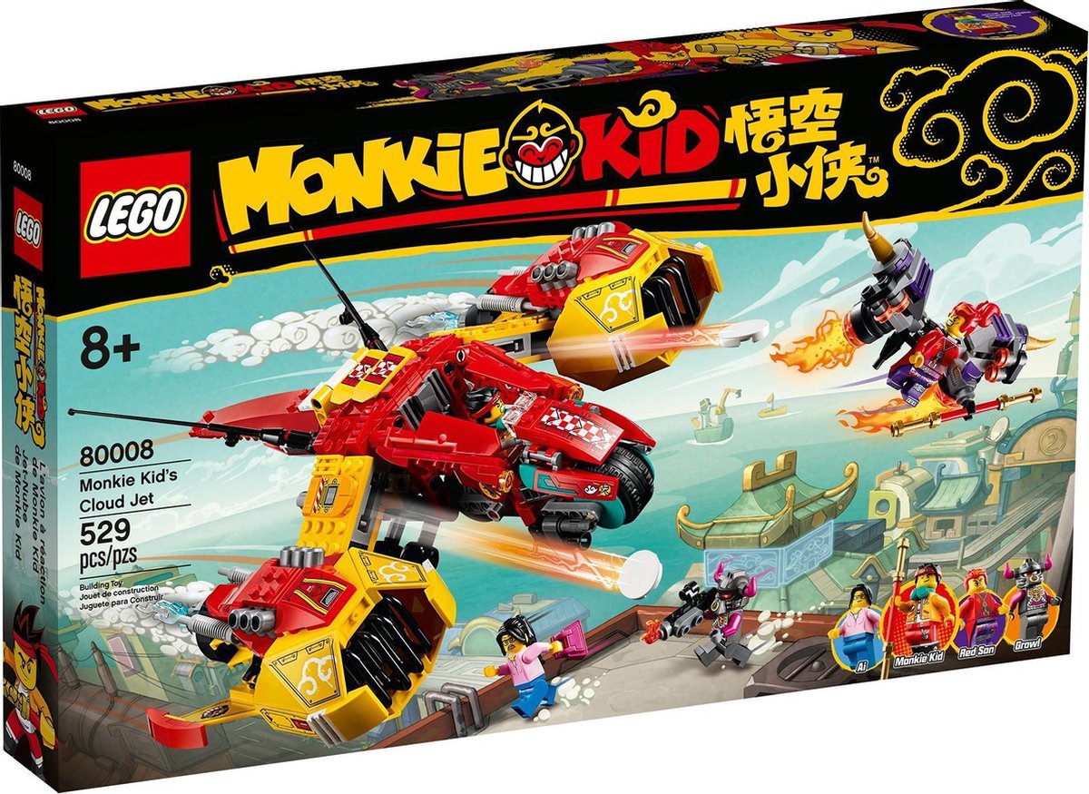 LEGO Monkie Kid™ Monkie Kid's wolkenvliegtuig - 80008