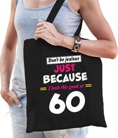 Ne soyez pas jaloux juste parce que j'ai l'air aussi bien à 60 sac cadeau noir pour femme - sac cadeau anniversaire 60 ans