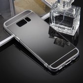 Voor Galaxy S8 + / G955 acryl TPU spiegel beschermhoes (zwart)