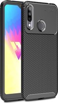 Beetle Series Carbon Fiber Texture Shockproof TPU Case voor LG W30 (Zwart)