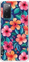 Casetastic Samsung Galaxy S20 FE 4G/5G Hoesje - Softcover Hoesje met Design - Colorful Hibiscus Print