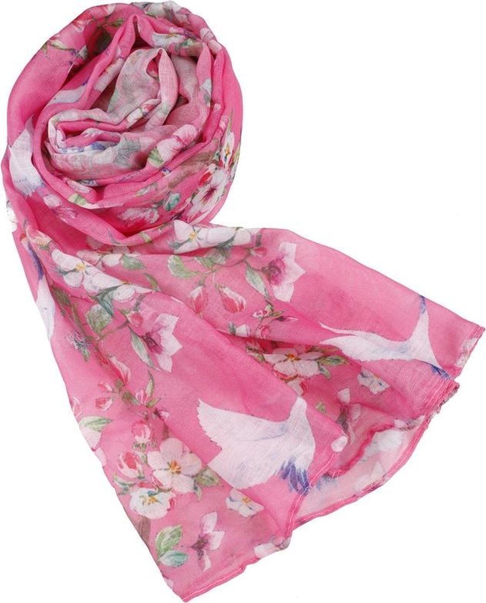 gelei Ongeautoriseerd noodzaak Nouka sjaal, neon roze bloemen | bol.com