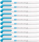 Zebra Mildliner Double-Sided Highlighter - Fine / Bold – Mild  Cyan Set van 10 verpakt in een Zipperbag