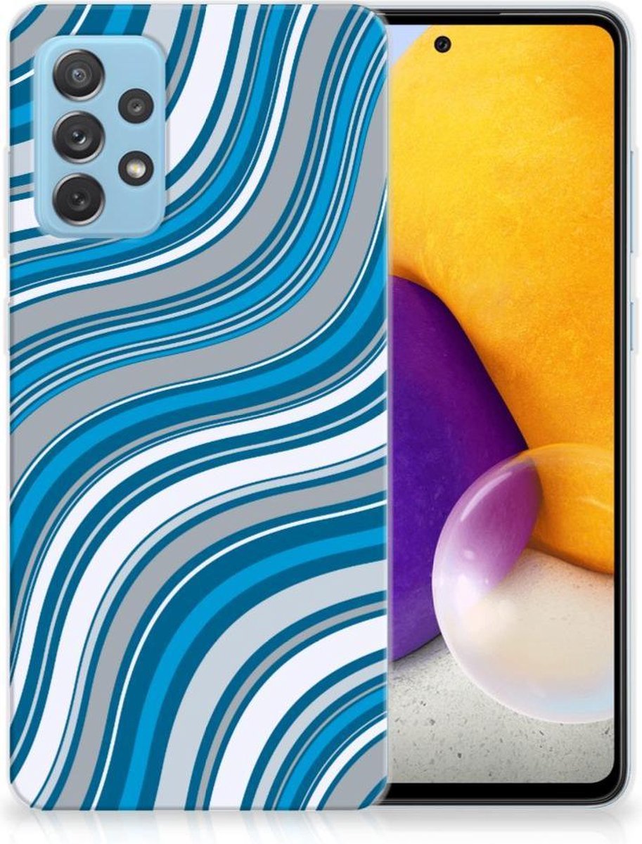 Samsung Galaxy A72 TPU bumper Waves Blue