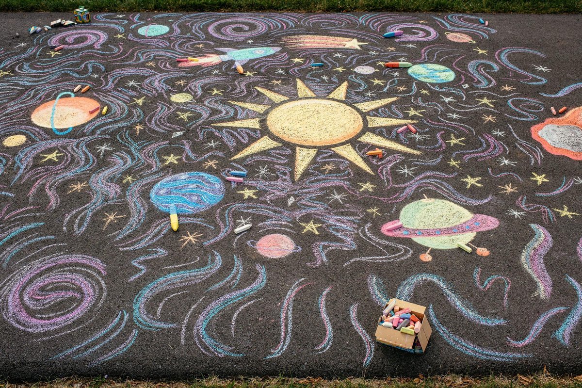 Crayola - Hobbypakket - 16 Afwasbare Stoepkrijt - Heldere Kleuren — afbeelding 7