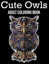 Cute Owls adult coloring book