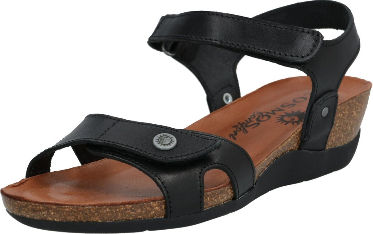 Cosmos Dames sandalen Sandalen Plat - zwart - Maat 41