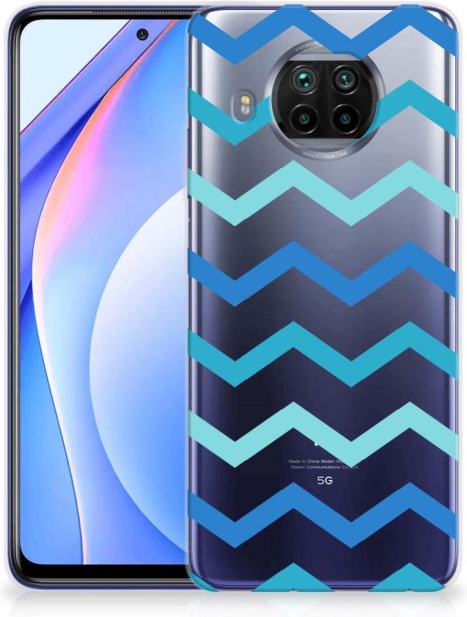 Xiaomi Mi 10T Lite TPU bumper Zigzag Blauw