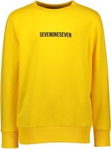 Seven-One-Seven Jongens sweaters Seven-One-Seven Simon round neck sweater Neon Yellow 146/152