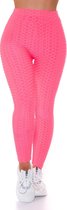 Sportlegging roze hoge taille anti cellulitis scrunch butt legging maat M/L