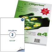 Rillprint A4 Stickervellen - Magazijn Etiketten Stickers - 2 Per Vel - 210x148MM