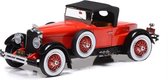 De 1:43 Diecast modelauto van de Stutz Black Hawk Speedster Gesloten van 1928 in Rood en Zwart.De fabrikant van het schaalmodel is Esval-Models.Dit model is alleen online beschikbaar.