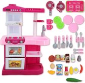 Kinderkeuken speelset "My Little Chef" met 30-delige accessoires verkrijgbaar in rood of roze