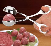Gehaktbal maker - Rijstbal maker - RVS - Vaatwasbestendig - Tang