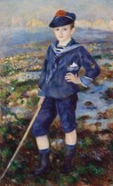 Kunst: Sailor Boy (Portrait of Robert Nunès), 1883 van Pierre-Auguste Renoir. Schilderij op canvas, formaat is  45x100 CM