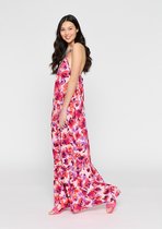 LOLALIZA Maxi jurk met spaghetti bandjes - Rood - Maat S