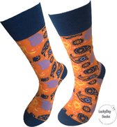 Verjaardag cadeautje voor vrouw - Paisley sokken - Sokken - Leuke sokken - Vrolijke sokken - Luckyday Socks - Sokken met tekst - Aparte Sokken - Socks waar je Happy van wordt - Maat 36-41