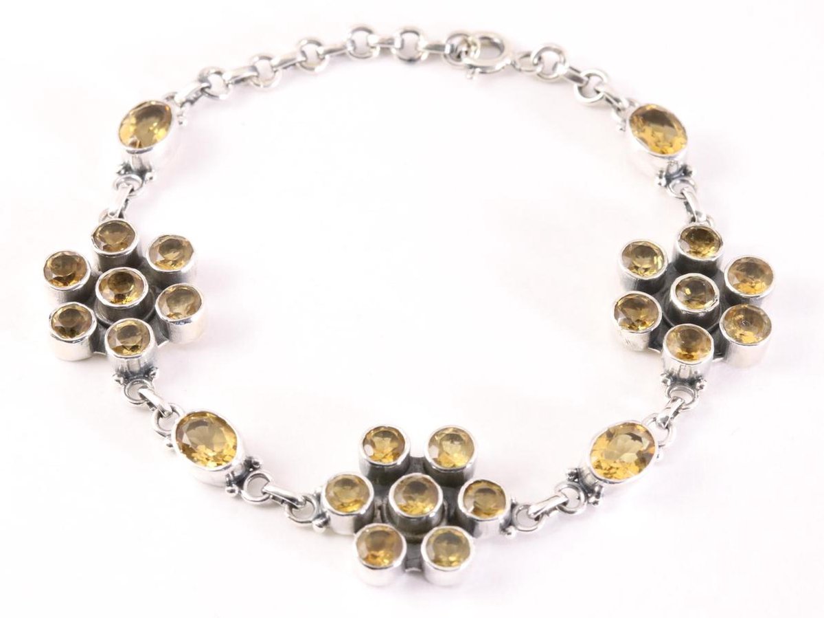 Zilveren armband met citrien