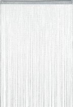 Relaxdays Draadgordijn glitters zilver - deurgordijn - draadjesgordijn - franjes gordijn - 145x245cm