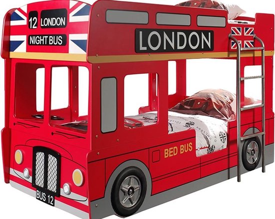 Vipack London Bus - Lit superposé - Multi - 99 x 215 cm | bol