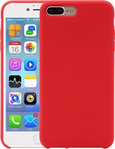 Pure Color vloeibare siliconen hoes voor iPhone 8 Plus & 7 Plus (rood)