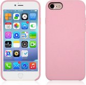 Voor iPhone 8 & 7 Pure Color Liquid Silicone + PC schokbestendig Defender-hoesje (roze)