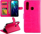 Voor Vivo Z1 Pro Crazy Horse Texture Horizontaal Flip Leren Case met Houder & Kaartsleuven & Portemonnee & Fotolijst (Magenta)