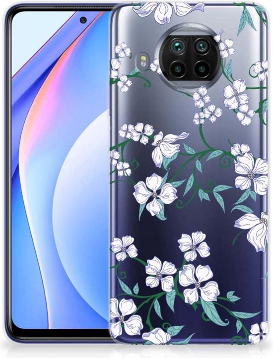 Bumper Housse Etui pour Xiaomi Mi 10T Lite Coque Téléphone Fleur Blanche