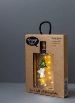 Messagelights - Kerstkaart met verlichting op batterijen in een flesje briefkaart